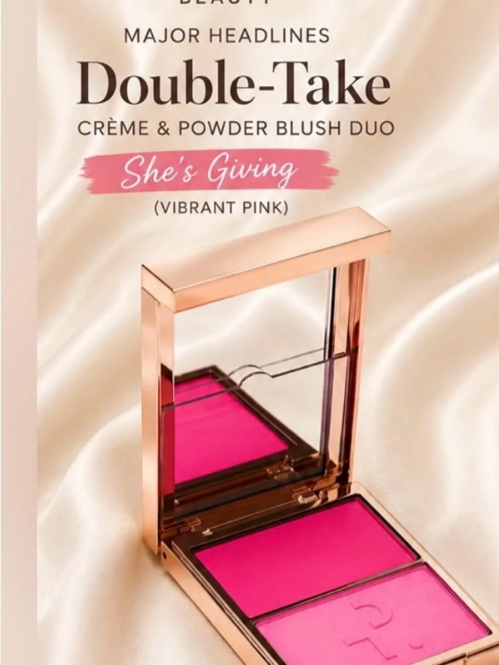 Patrick TaMajor Headlines Double Take. Cream  & Powder Blush Duo